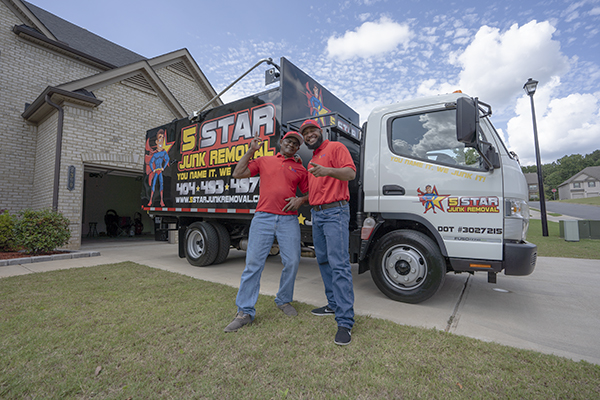 A happy 5 Start Junk Removal employees